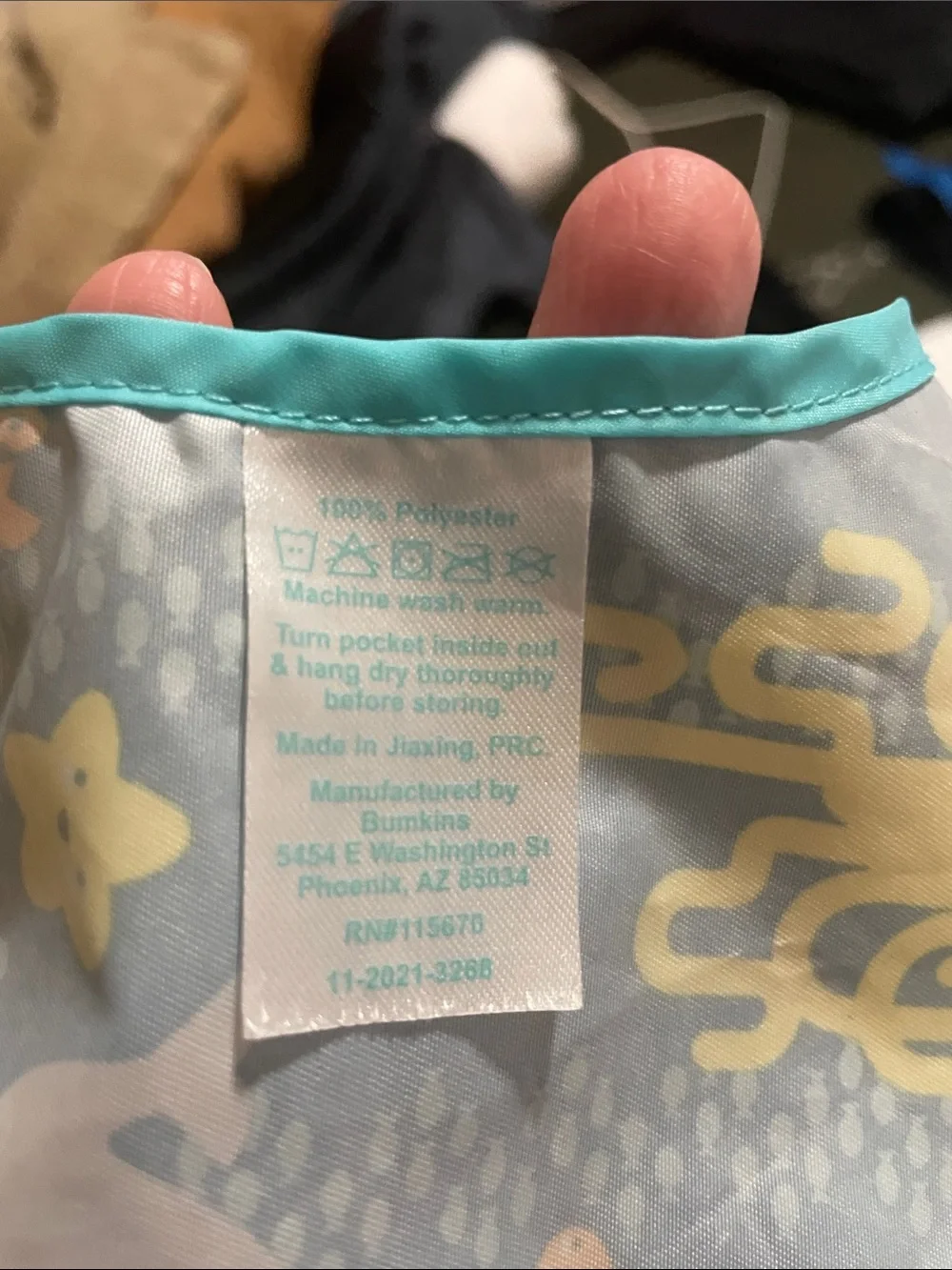 Bumkins Kids Bib Set - Teal Ocean, Light Teal Narwhal, and Gray Chevron
